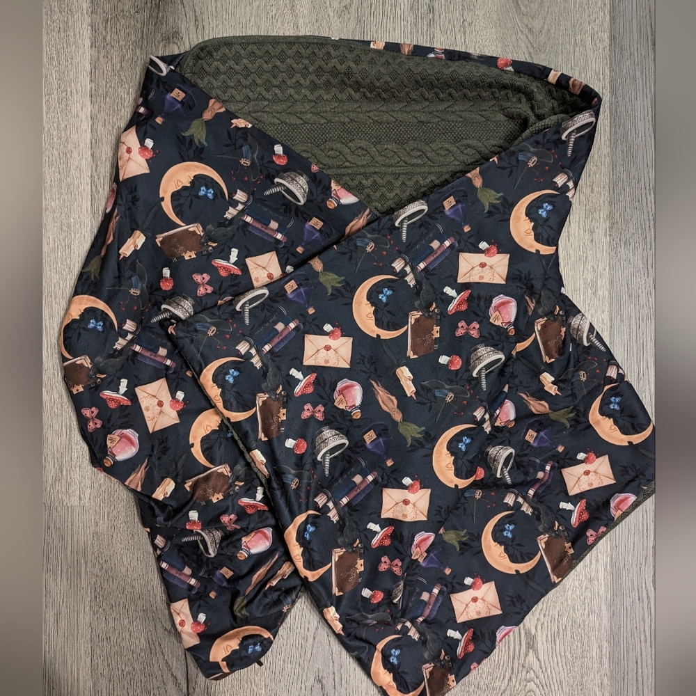Hand crafted witchy wizard Wrap Scarf (Cèche) Soft Cottagecore Whimsygoth